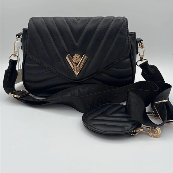 New Valentino Orlandoi Black Quilted Cross Body - Picture 1 of 1